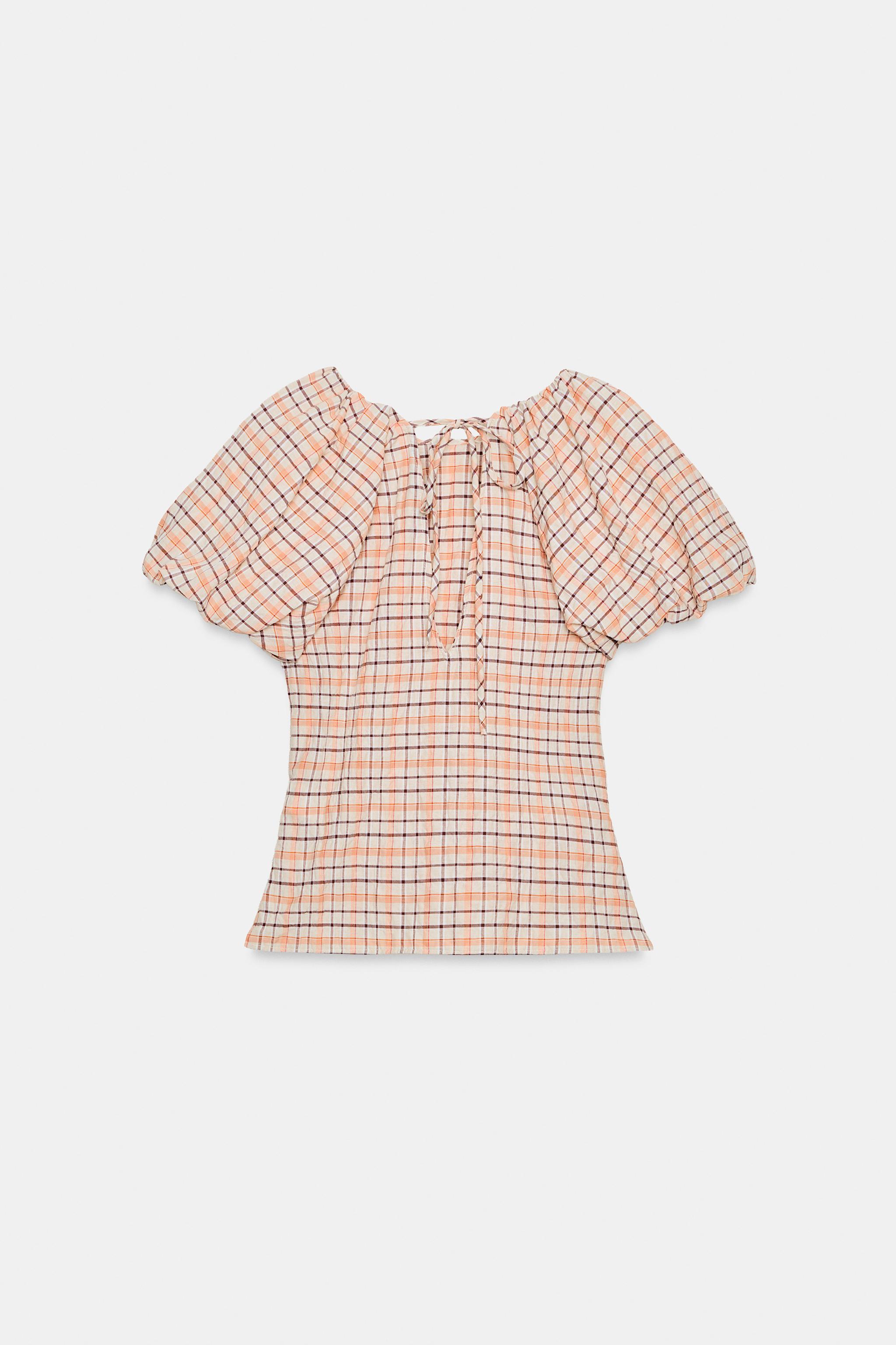 BALLOON SLEEVE POPLIN TOP